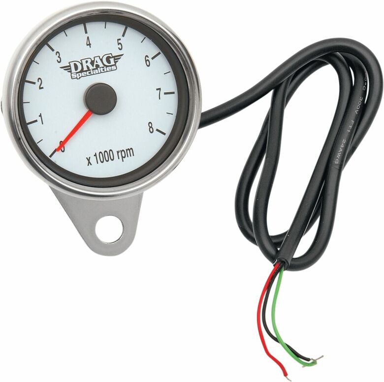 Tachometer Wht Face