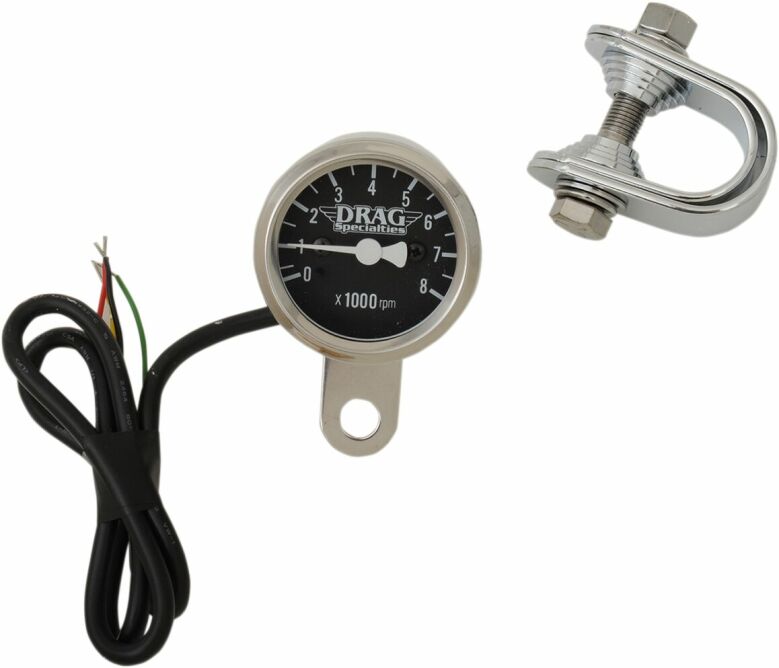 Tach El 1-7/8 Blk Led Lt