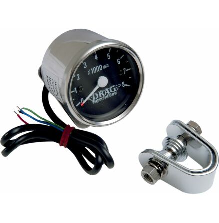 Tach Elec 2.4&quot;Blk Bulb Lt