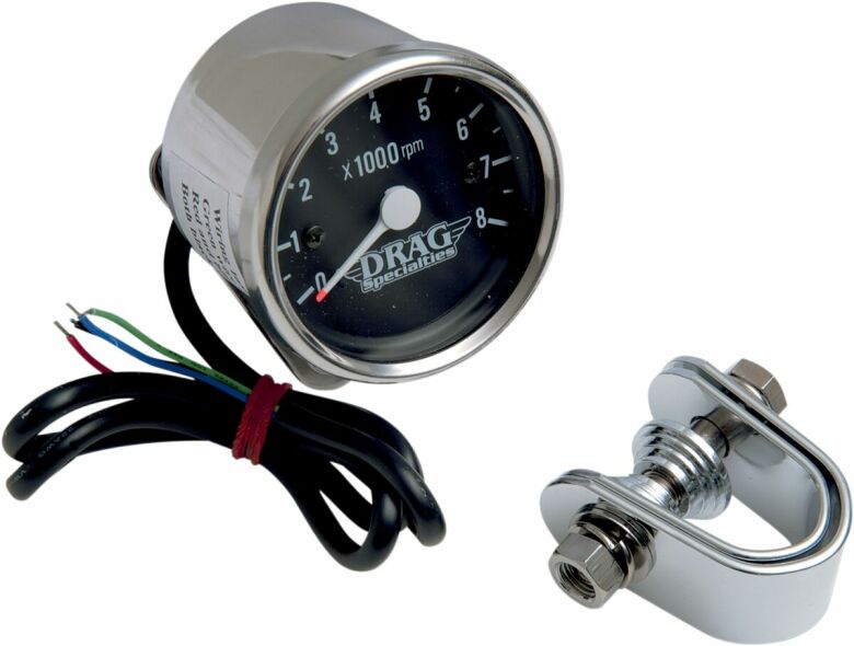 Tach Elec 2.4"Blk Bulb Lt