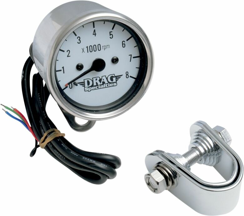 Tach Elec 2.4"Wht Bulb Lt