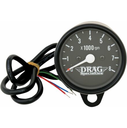 Tach Blk 2.4&quot; Blk W/Bulb