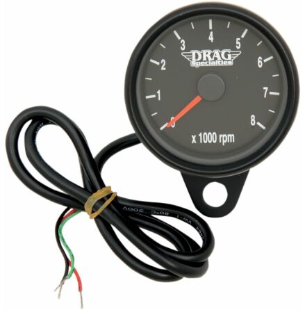 Tach Blk 2.4&quot; Blk W/Led