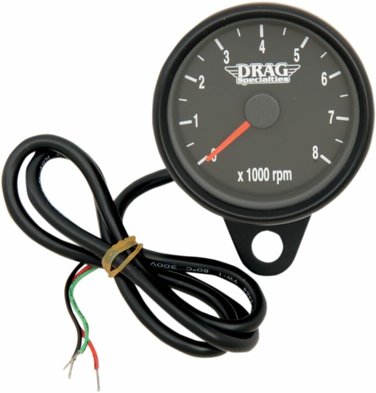 Tach Blk 2.4" Blk W/Led