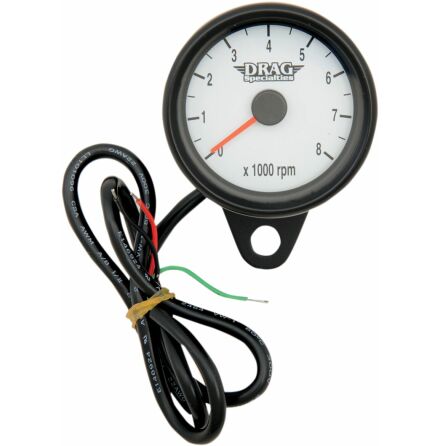 Tach Blk 2.4&quot; Wht W/Led