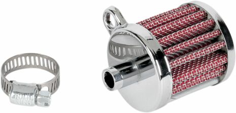 Mini Crankcase Vent Filter 1.5" Chrome