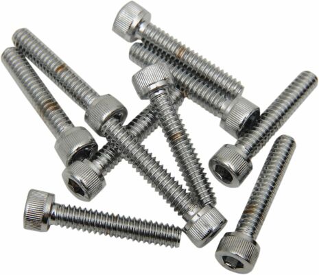 Socket-Head Bolt 10-24X0.75 Knurled Chrome