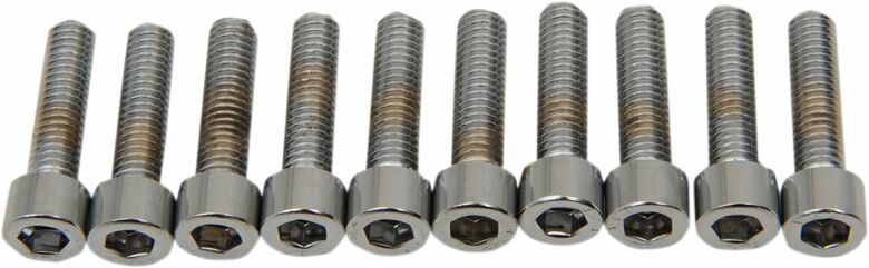 Socket-Head Bolt 10-32X0.5 Knurled Chrome