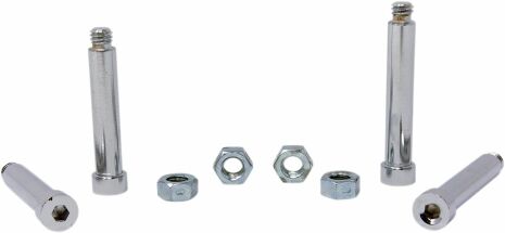 Chrome Socket-Head Dual Disc Caliper Mount Bolt Kit Knurled