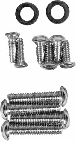 Chrome Socket-Head Handlebar Lever Mount/Master Cylinder Cover Bolt Kit Knurled