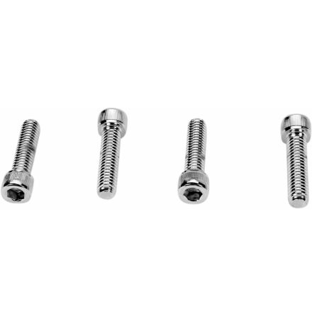 Chrome Socket-Head Handlebar Clamp Bolt Kit Knurled