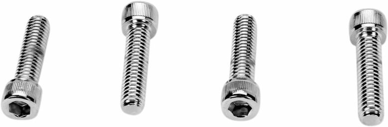 Chrome Socket-Head Handlebar Clamp Bolt Kit Knurled