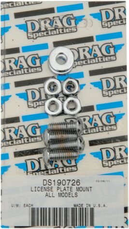 Chrome Socket-Head License Plate Mount Bolt Kit Knurled