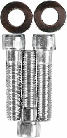 Chrome Socket-Head Narrow Glide Triple Tree Pinch Bolt Kit Knurled