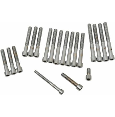 Chrome Socket-Head Primary/Cam Cover Bolt Kit Smooth