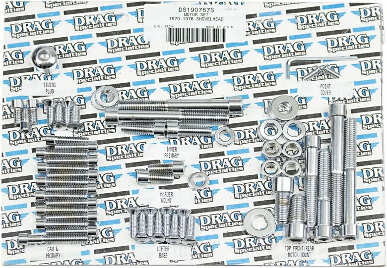 Chrome Socket-Head Motor Bolt Kit Smooth