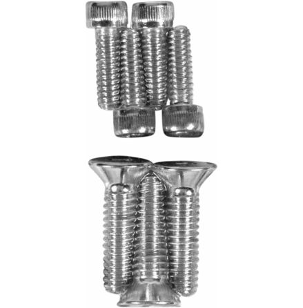 Chrome Socket-Head S&amp;S Super B Aircleaner/Carb Bolt Kit Knurled