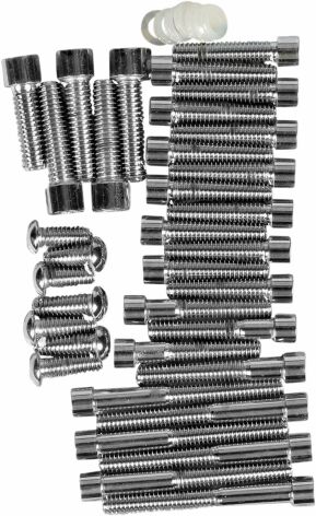 Chrome Socket-Head Primary/Cam Cover Bolt Kit Smooth