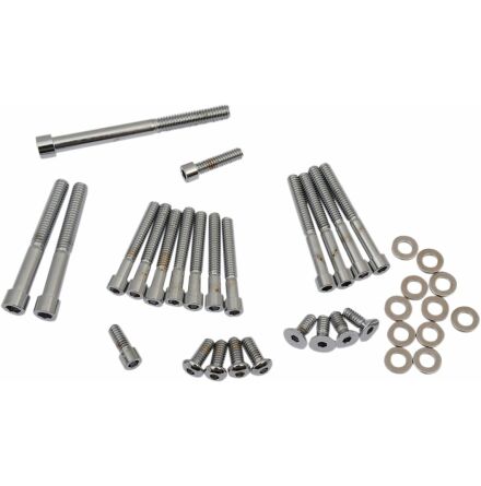 Chrome Socket-Head Sprocket Cover Bolt Kit Smooth