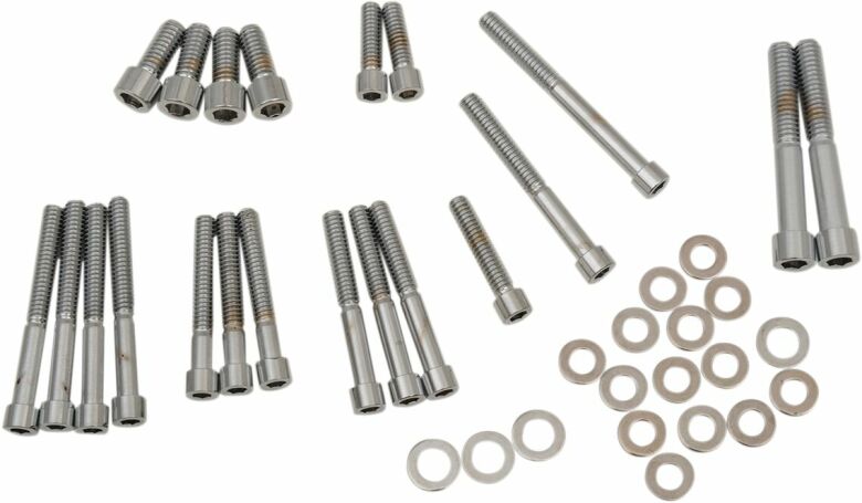 Chrome Socket-Head Cam/ Sprocket Cover Bolt Kit Smooth