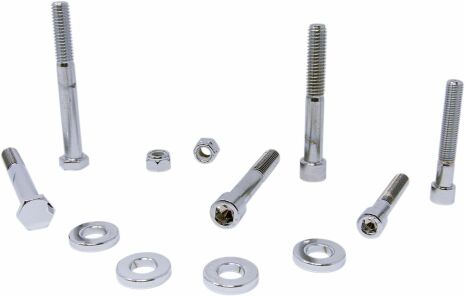 Chrome Socket-Head Motor Mount Bolt Kit Knurled