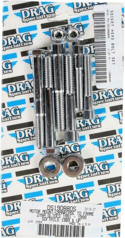 Chrome Socket-Head Motor Mount Bolt Kit Smooth