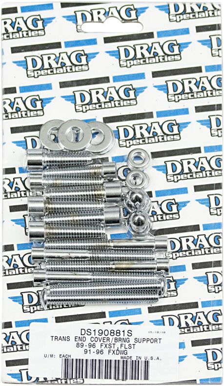 Chrome Socket-Head Transmission End Cover Bolt Kit Smooth