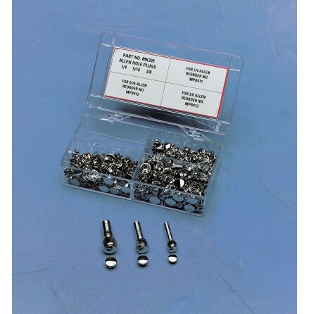 Allen-Head Bolt Plug Assortment Chrome