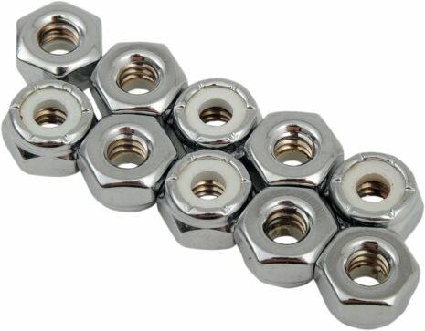 Nylon Insert Nut 10-24 Chrome