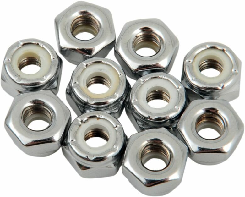 Nylon Insert Nut 10-32 Chrome