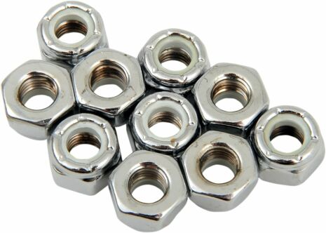 Nylon Insert Nut 1/4-28 Chrome