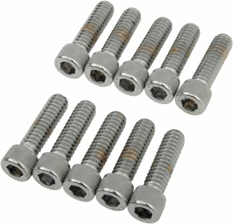 Socket-Head Bolt 1/4-20X0.875 Knurled Chrome