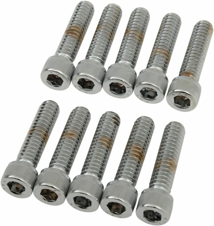 Socket-Head Bolt 1/4-20X1 Knurled Chrome