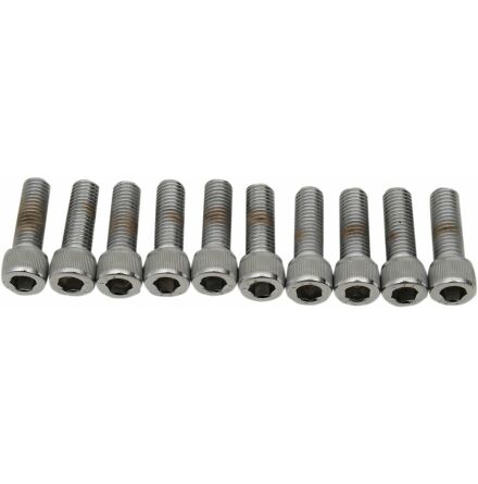 Socket-Head Bolt 1/4-28X0.625 Knurled Chrome