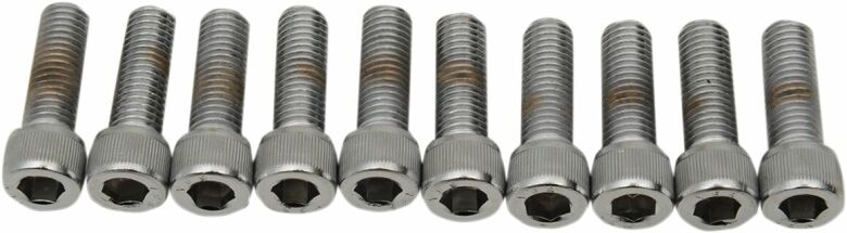 Socket-Head Bolt 1/4-28X0.625 Knurled Chrome