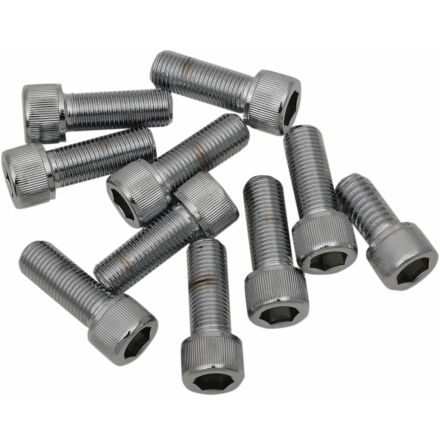 Socket-Head Bolt 3/8-24X0.75 Knurled Chrome