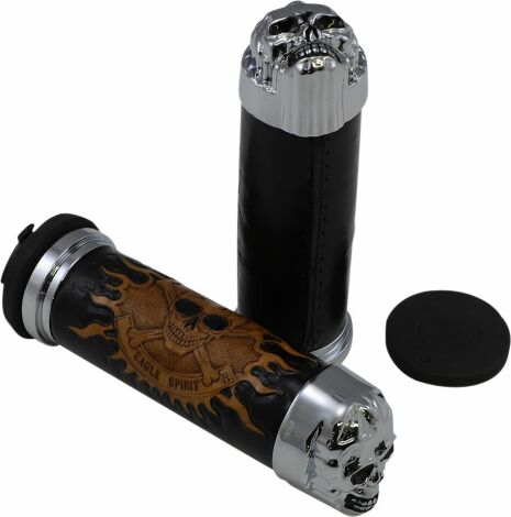 Chr Skull Grip W/Pln Eyes