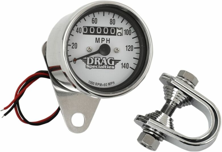 Mechanical Speedometer 2.4" 1:1 Chrome White Face