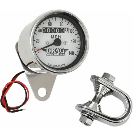 Mechanical Speedometer 2.4&quot;  2240:60 Chrome White Face