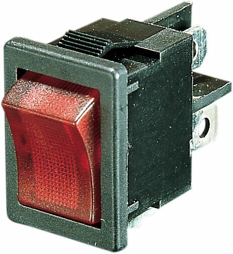 Rocker Switch On/Off Lighted Red