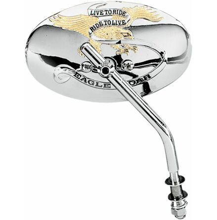 Mirror Oval 6&quot; Live-To-Ride W/ Adjustable Stem Chrome