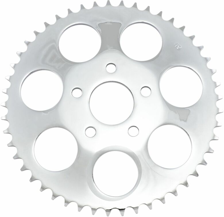 Rear Chain Sprocket Dished 49T Steel/Chrome