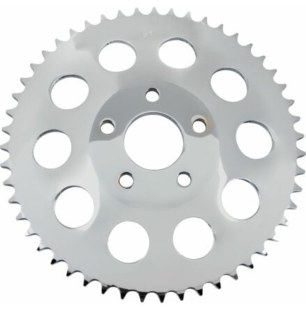 Rear Chain Sprocket Offset 0.462&quot; 51T Steel/Chrome