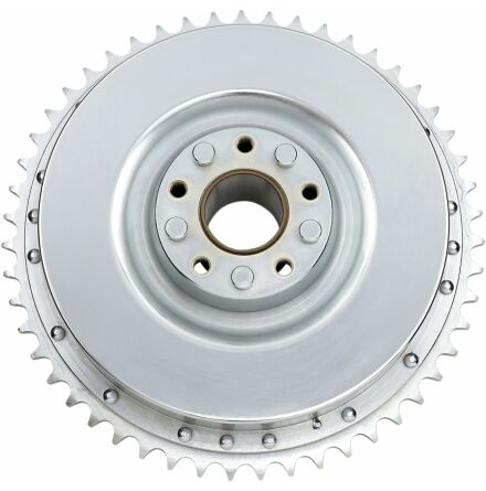 Brake Drum/Sprocket Set W/Spk 67-72 Chrome