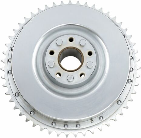 Brake Drum/Sprocket Set W/Spk 67-72 Chrome