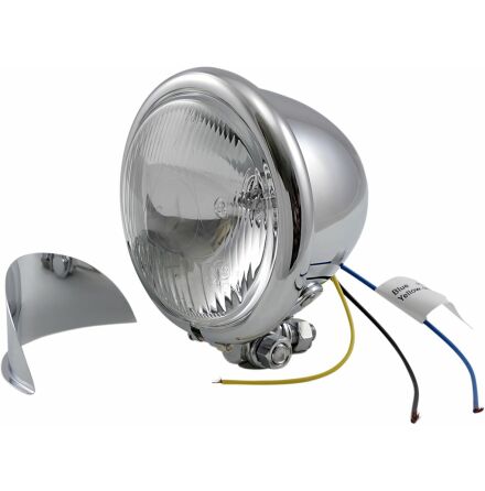 Spotlight 4.5&quot; W/ Visor Plain Swivel-Mount Chrome H3 55W