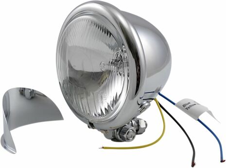 Spotlight 4.5" W/ Visor Plain Swivel-Mount Chrome H3 55W