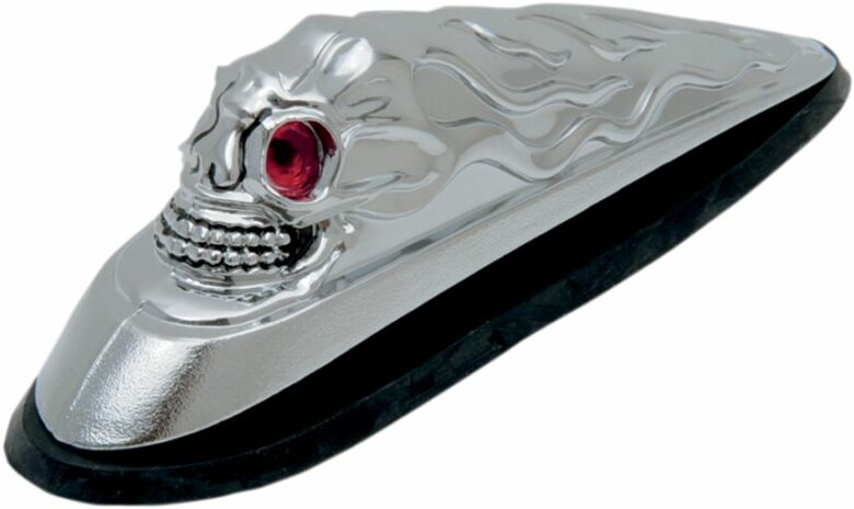 Skull Head W/ Red Eyes Front Fender Ornament