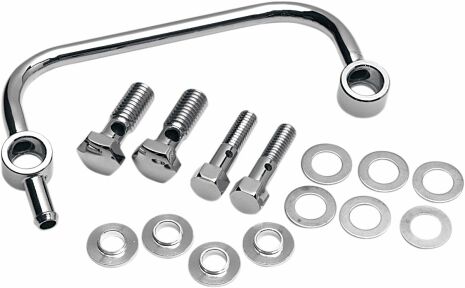 Crankcase Breather Kit One-Tube Chrome