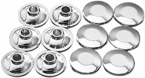 Chrome Plugs For Handlebar Clamp 1/4" Hex-Head